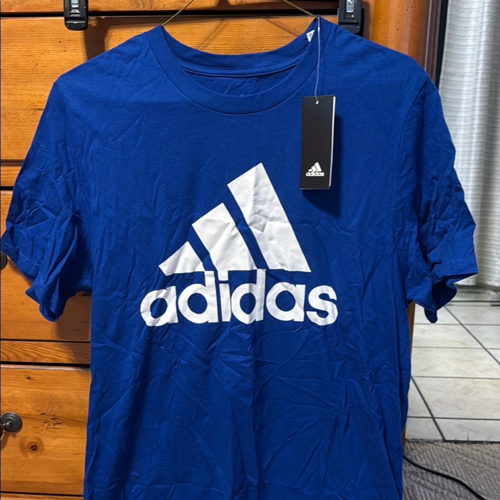 Adidas Royal Blue Tee with White Logo